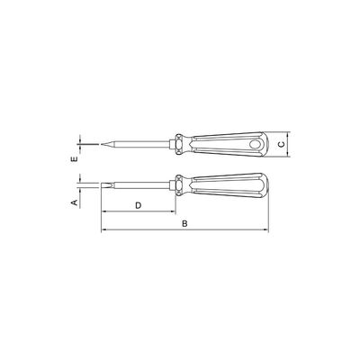 Chave de Fenda Isolada Ponta Chata em Aço Cromo Vanádio 3x200 mm (1/8x8") Tramontina PRO