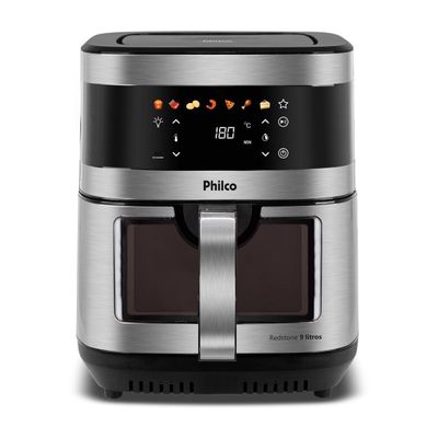 Air Fryer Philco 9L Visor Glass Painel Digital PAF90C 127V