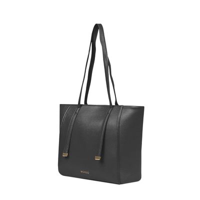 Bolsa de Ombro Feminina Média Alça Alongada Tote Preta U / Preto