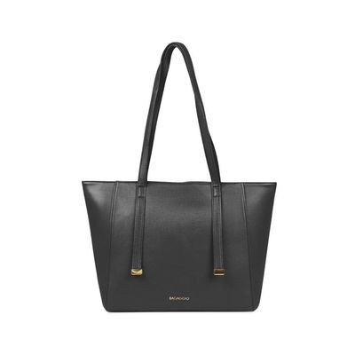 Bolsa de Ombro Feminina Média Alça Alongada Tote Preta U / Preto