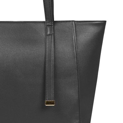 Bolsa de Ombro Feminina Média Alça Alongada Tote Preta U / Preto