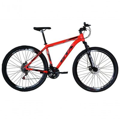 Bicicleta Aro 29 Gta Start Alumínio 27v K7 Freio A Disco Garfo Suspensão Mountain Bike vermelho Tam: 19