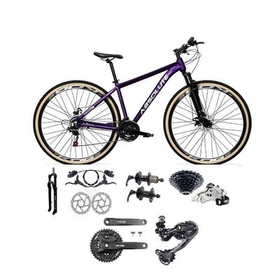 Bicicleta Aro 29 Absolute Nero 5 Câmbios Shimano Deore-altus 27v Freio Hidráulico Garfo C-trava Roxo Tam: 17