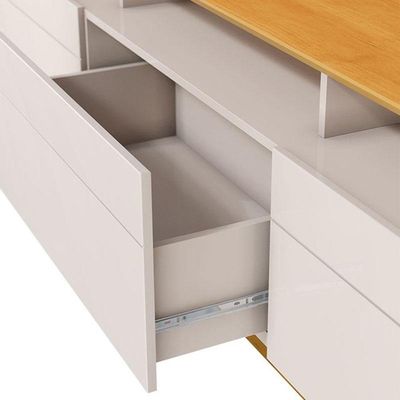 Rack Bancada Classic 3 Gavetas Com Nicho 2.2 Off White Nature - Imcal