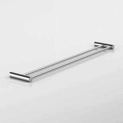 Porta Toalha Toalheiro Duplo Para Banheiro Alto Brilho Orion Grego Metal 50cm
