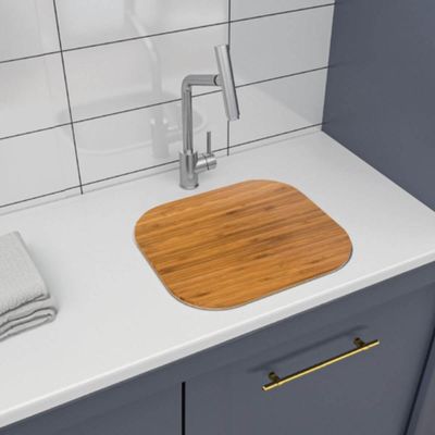Tanque de Encaixe Tramontina 40x35cm Aço Inox Escovado com Tábua de Madeira 19L Hera Compact
