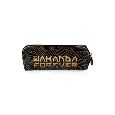 Estojo Escolar Masculino Marvel Pantera Negra Preto U / Preto