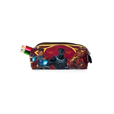 Estojo Escolar Masculino Marvel Pantera Negra Preto U / Preto