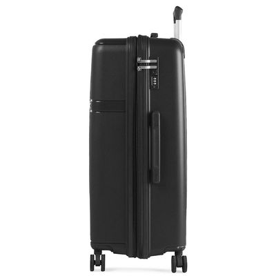 Mala de Viagem Grande 32kg Polipropileno 4 Rodas Santiago Preta G / Preto