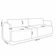 Sofá 3 Lugares Sala Living Orgânico 240cm Oregon K01 Veludo Preto - Lyam Decor