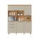 Cozinha Compacta Nobreza 100% MDF 5 Portas 2 Gavetas Carvalho e Greice