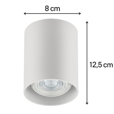 Spot de Sobrepor Branco para 1 Lâmpada PAR20 Bivolt Luminária Alta em Termoplástico