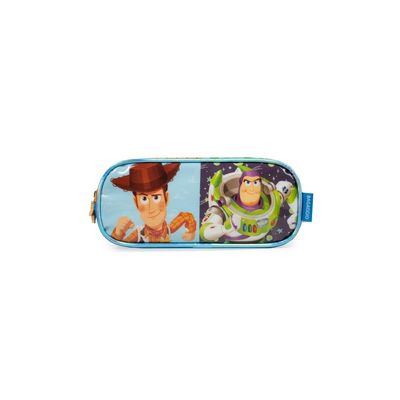 Estojo Escolar Masculino Toy Story Verde e Caramelo 3 Compartimentos U / Verde