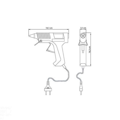 Pistola Elétrica Para Cola Quente 20-25 W Tramontina Com Corpo Injetado Tramontina