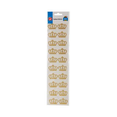 Adesivo Strass Le Coroa 20x30mm com 20 Unidades - Item Sortido