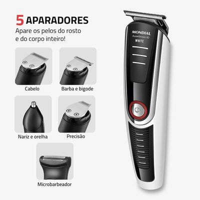 Aparador De Pelos Supergroom Mondial Bg-08 Bivolt