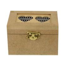 Caixa Mdf Le Recorte Dois Corações 10x7x7cm