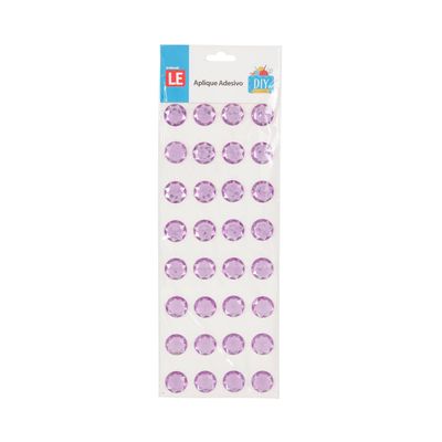 Adesivo Strass 20mm com 32 Unidades - Item Sortido