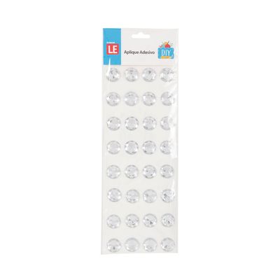 Adesivo Strass 20mm com 32 Unidades - Item Sortido