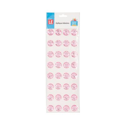 Adesivo Strass 20mm com 32 Unidades - Item Sortido