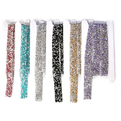 Fita Metálica Le com Cristal 2x90cm Cores Diversas - Item Sortido