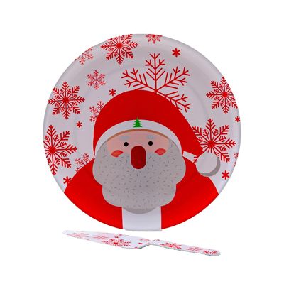 Prato Bolo Le 33cm com Espátula Noel
