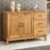 Kit Balcão Buffet 120cm Com Aparador Rústico 72cm Madeira Maciça Lira M06 Carvalho Fosco - Lyam Decor