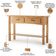 Kit Balcão Buffet 120cm Com Aparador Rústico 132cm Madeira Maciça Lira M06 Carvalho Fosco - Lyam Decor