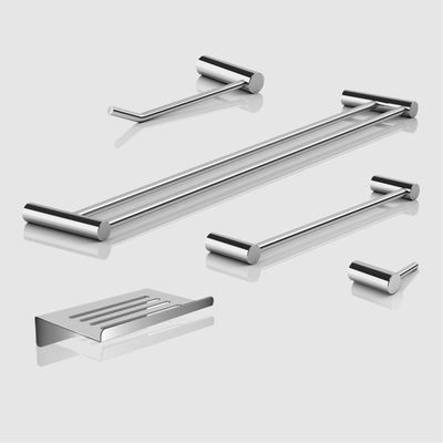 Kit Acessórios Para Banheiro Alto Brilho 5 Peças Grego Metal 2190or