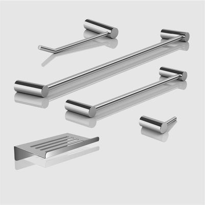 Kit Acessórios Para Banheiro Escovado 5 Peças Grego Metal 2180or