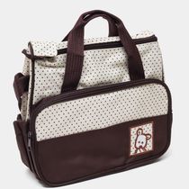Kit Bolsa Maternidade Mochila Bebe Trocador Porta Mamadeira Papinha 5 Peças Mala Luxo Impermeavel Menina Menino Marrom