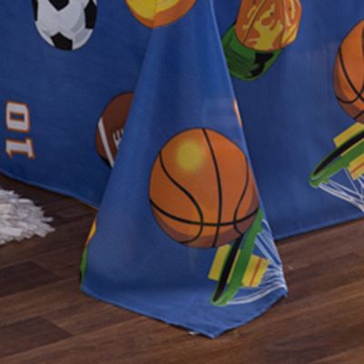 Jogo de Cama Lençol Solteiro Alegria 2 Peças Futebol - Azul