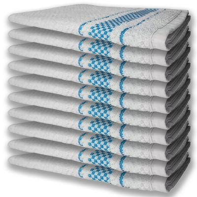 10 Panos de Prato Atoalhado Felpudo Premium Azul