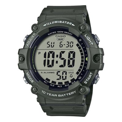 Relógio Casio Masculino Ref:Ae-1500whx-3avdf Illuminator Verde