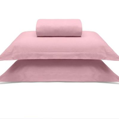 Jogo de Cama Buettner King Malha 100% Algodao Liso 3 Peças Image Rose