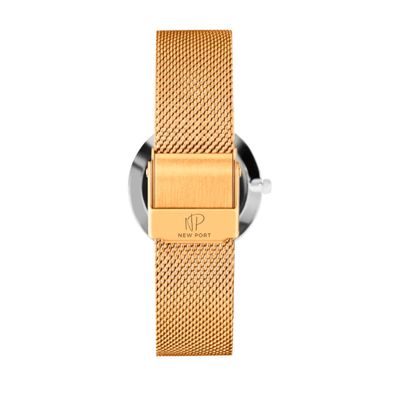Relógio Feminino Pulseira Dourada Analógico Casual 32mm