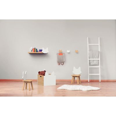 Caixa Organizadora Infantil Tramontina Baby Friends em Madeira com Acabamento Branco