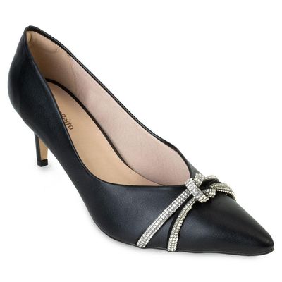 Scarpin Cia Perfeita CP23-62025 42 / Preto/Prata