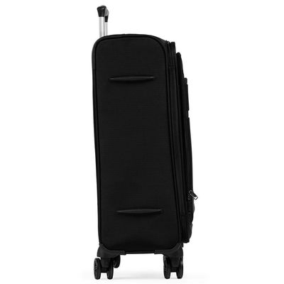 Mala Média 23kg Poliéster 4 Rodas 26" Lyon Preta M / Preto