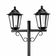 Kit 6 Postes Duplos para Jardim Praça Colonial Preto 1,61m Dital Grega Lente Fosca