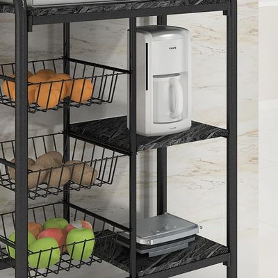 Fruteira De Chão Multiuso Espanha Bm Tubulares Prata Martelado