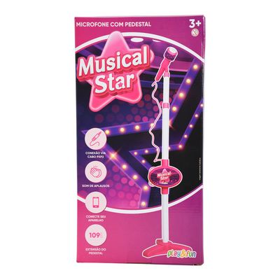 Microfone c Pedestal Musical Star CV2229