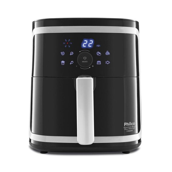 Fritadeira Elétrica Air Fryer Philco Gourmet Black Plus PFR16P 5L Preta - 127V Fritadeira Elétrica Air Fryer Philco Gourmet Black Plus PFR16P 5L Preta - 127V