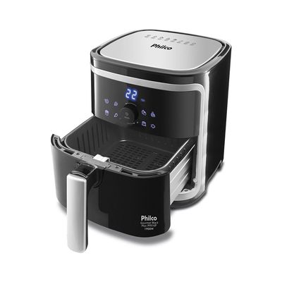 Fritadeira Elétrica Air Fryer Philco Gourmet Black Plus PFR16P 5L Preta - 127V