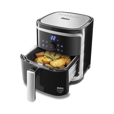Fritadeira Elétrica Air Fryer Philco Gourmet Black Plus PFR16P 5L Preta - 127V