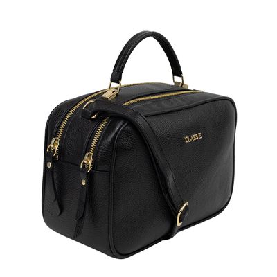 Bolsa Classe Couro Transversal Feminina Camera Bag 2846 Preto