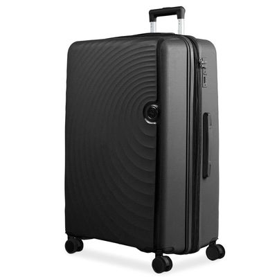 Mala de Viagem Grande 32kg Polipropileno 4 Rodas Cartagena Preta G / Preto