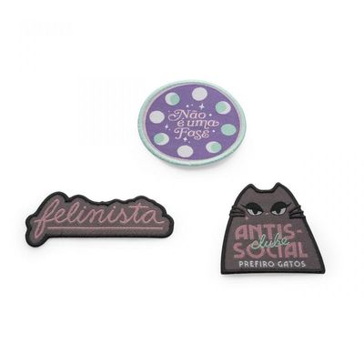 Cartela De Patches Gata Mística