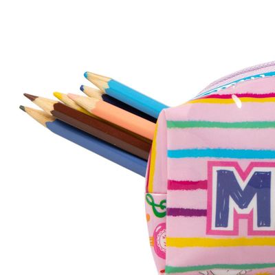 Estojo Escolar Feminino Marie Rosa U / Rosa