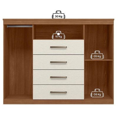 Comoda Havana Master Jatobá Areia Acetinado - Santos Andirá
